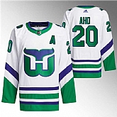 Men's Carolina Hurricanes #20 Sebastian Aho White 2023-24 Stitched Jersey Dzhi,baseball caps,new era cap wholesale,wholesale hats